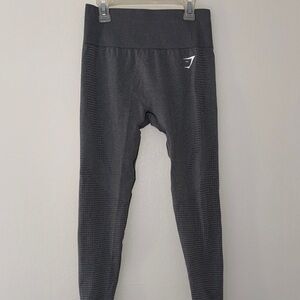 Gymshark Gray Leggings with Elastic Waistband and Full-Length Fit